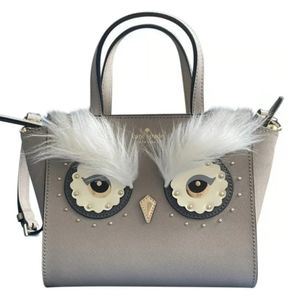 🎉HP🎉 Kate Spade Star Bright Owl Mini Hadlee Cityscape Gray Leather Crossbody